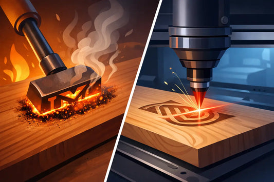 Branding Iron vs Laser Engraving